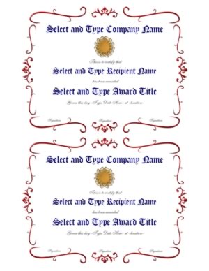 Red Spikey Border With Gold Emblem Template Pair