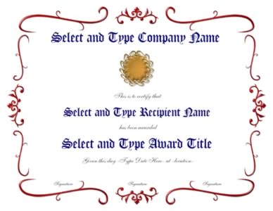 Red Spikey Border With Gold Emblem Template