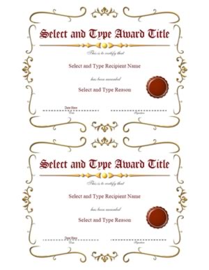Gold Spikey Border With Brown Emblem Template Pair