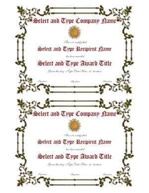 Green Spikey border With Gold Emblem Template Pair -One
