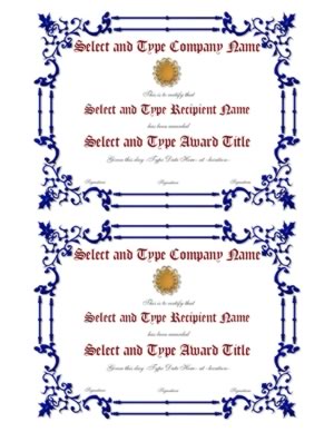 Blue Spikey border With Gold Emblem Template Pair-One