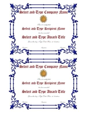 Blue Spikey border With Gold Emblem Template Pair-One