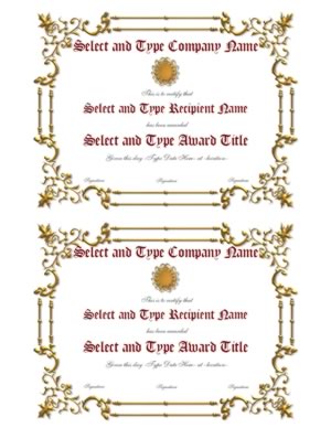 Gold Spikey border With Gold Emblem Template Pair-One