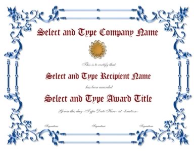 Blue Spikey border With Gold Emblem Template-Two