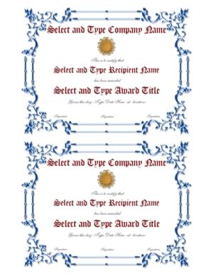 Blue Spikey border With Gold Emblem Template Pair-Two