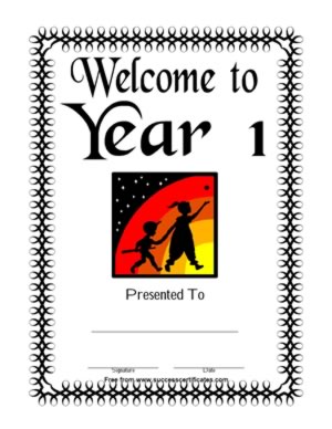 Welcome to Year 1