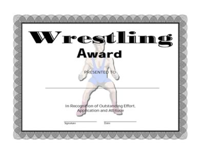 Wrestling Award - Outstanding Effort