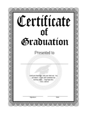 Certificate Of Graduation – Two | Certificate Templates | Teachers